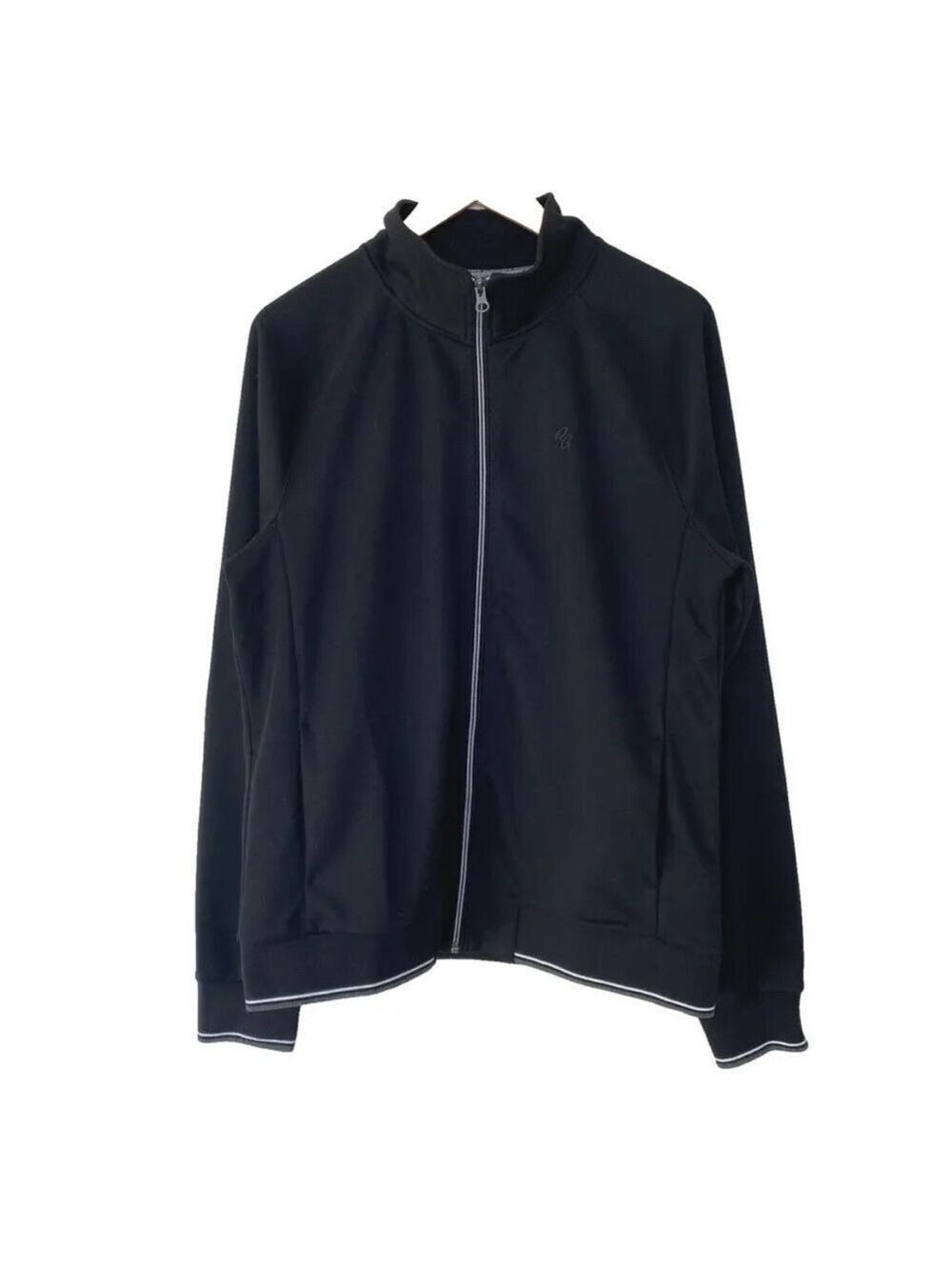 Robert Graham Full Zip Knit Jacket Mens L Black